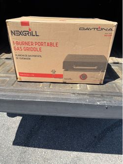 Nexgrill Daytona 1-Burner Propane Gas Table Top Grill 17 in. Flat Top Griddle in Black