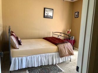 Queen-size metal bed frame only 100