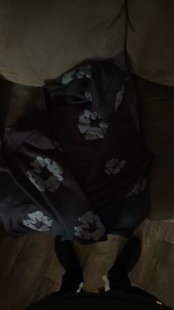 Black On Black Denim Tear Hoodie