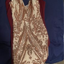 Gold Sequin Dress