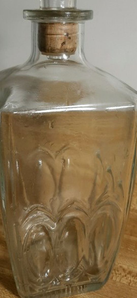 Vintage Glass Whiskey Decanter Bottle
