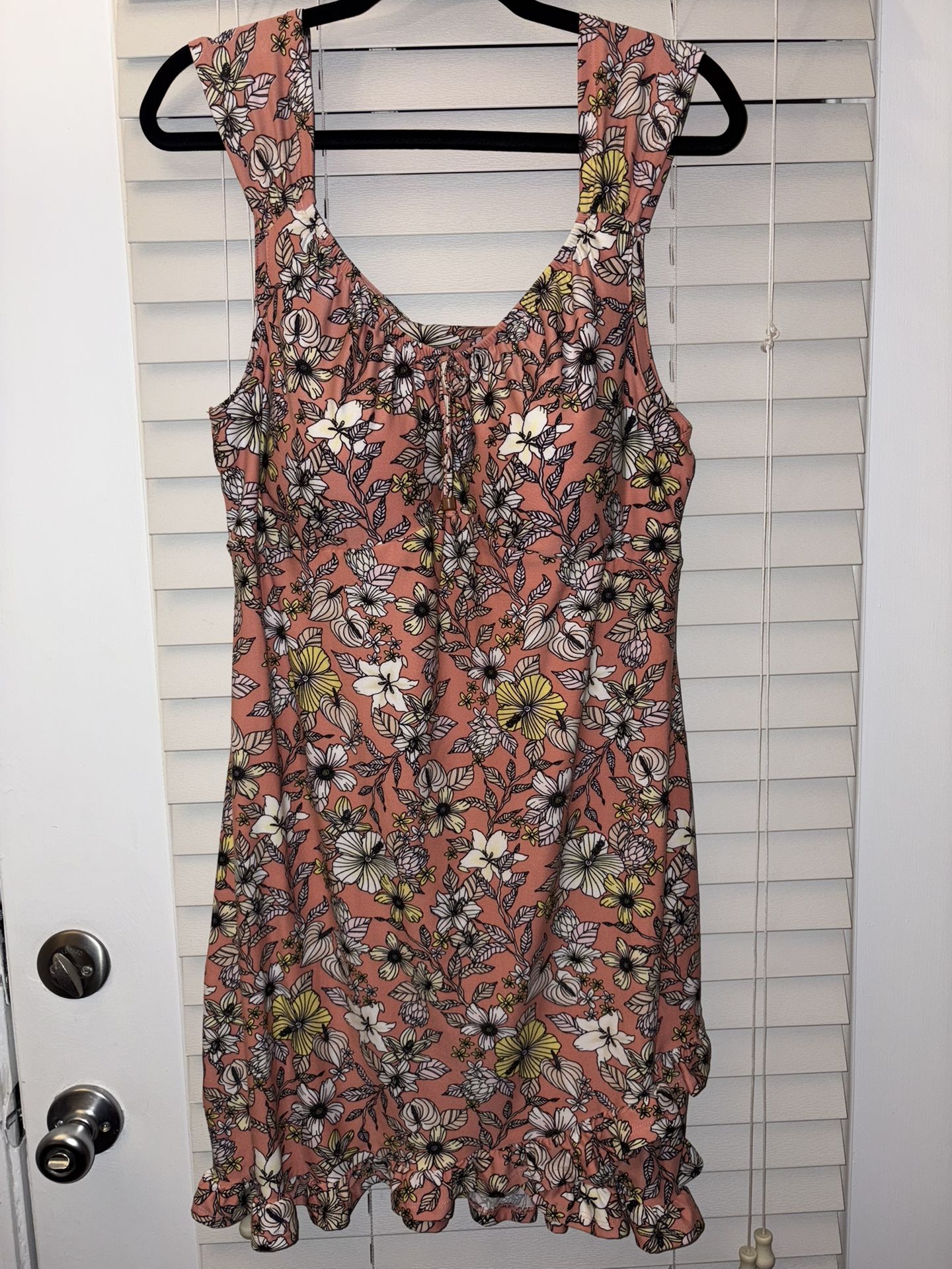 New With Tags No Boundaries Orange Ruffle Hem Dress Size XXL