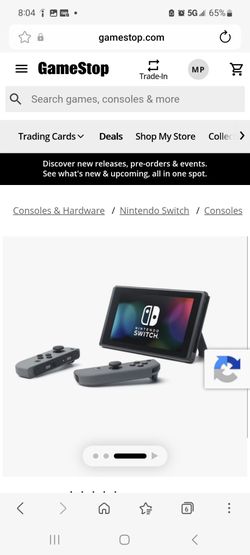 Nintendo Switch with Gray Joy-Con Controller