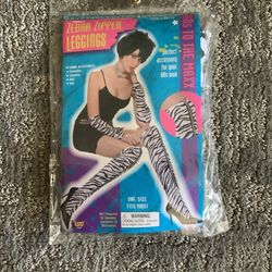 Costume - Adult - ZEBRA ZIPPER LEGGINGS