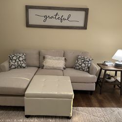 Faux  Leather Ottoman!