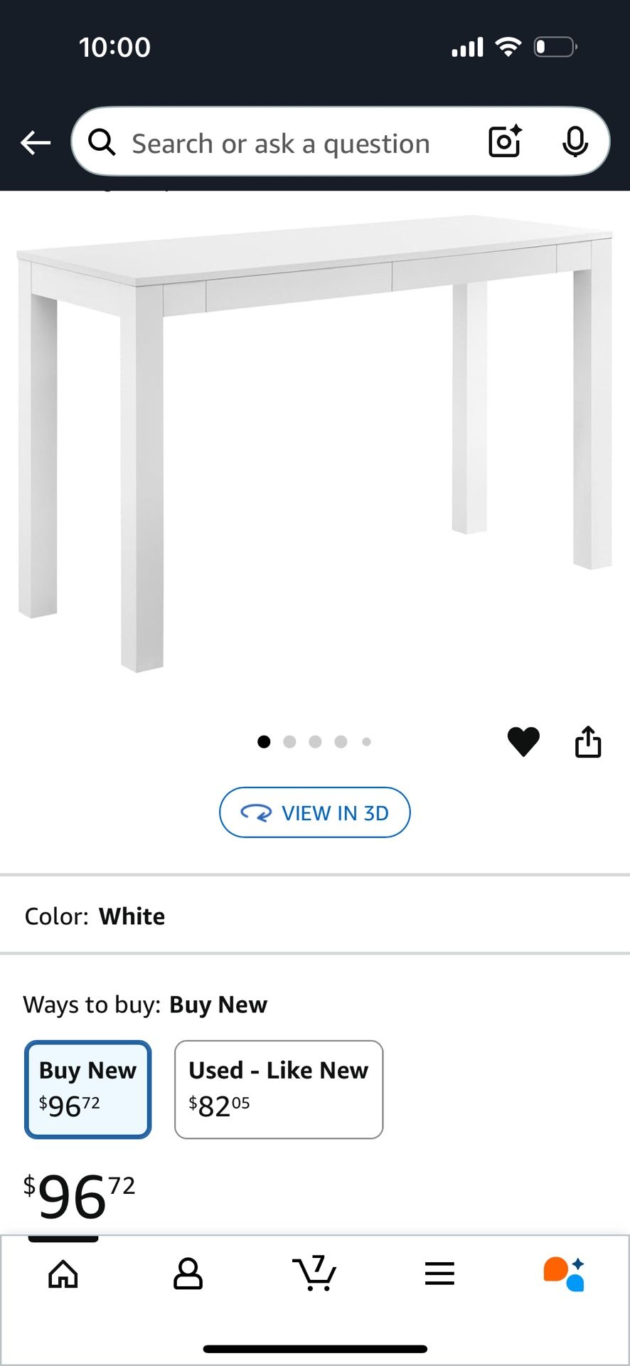 White Desk With Drawers