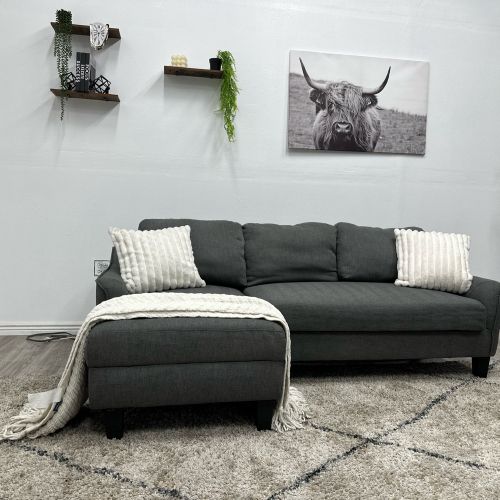 Grey Sectional Couch - Free Delivery