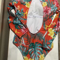 Bathing suit size small Hawaiian long sleeve
