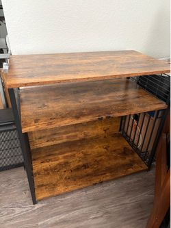 Bookshelf unit with dog crate option