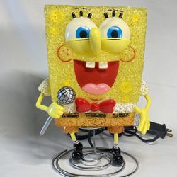 Vintage Spongebob Squarepants EVA Light Up Lamp "Singing Bob" Collectible Decor