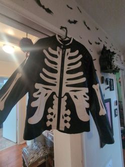 Brand new black and white skeleton bones jacket