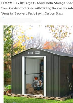 8x10 Galvanized Steel Shed