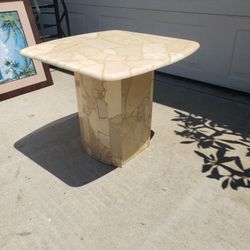 Vintage Marble Side Table 