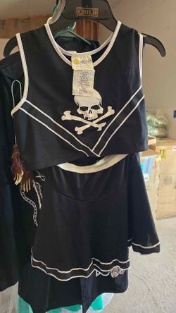 Punk Rock Cheerleader / Toxic Skull Costume - girls Size Large