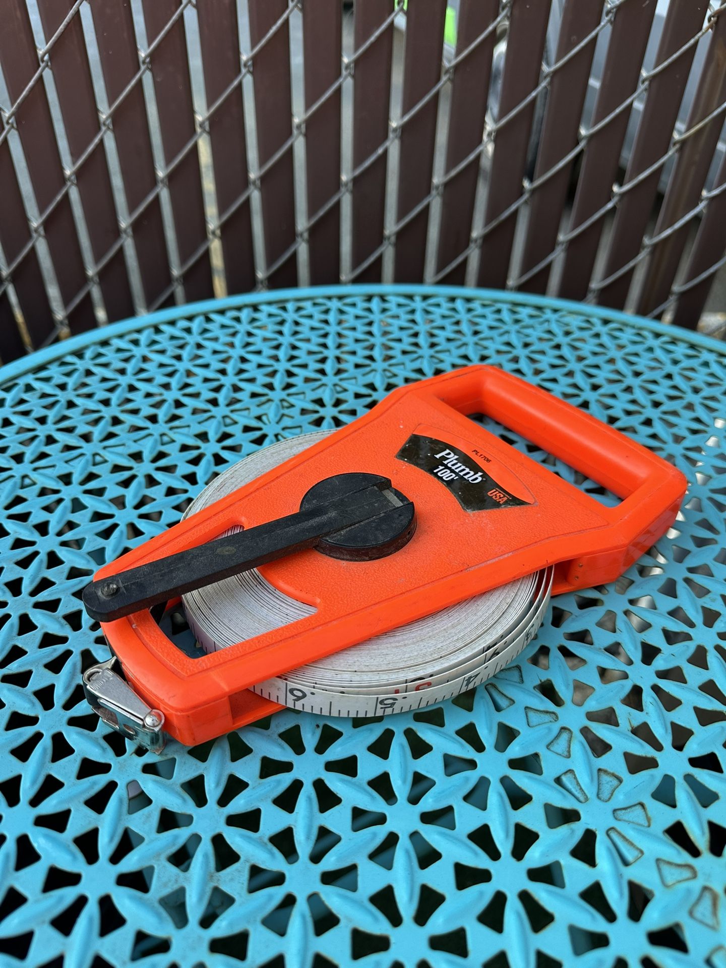 Plumb USA 100ft Open Reel Tape Measure – Great Condition