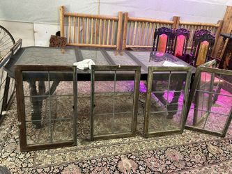 Old 6 Pane Lead Glass Windows 23 By 36 Have 7 Of Them 3 Panes Have A Crack