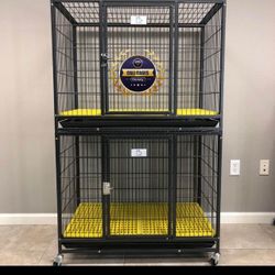 Double Stacked Dog Pet Cage Kennel Size 37” Medium New In Box 📦 