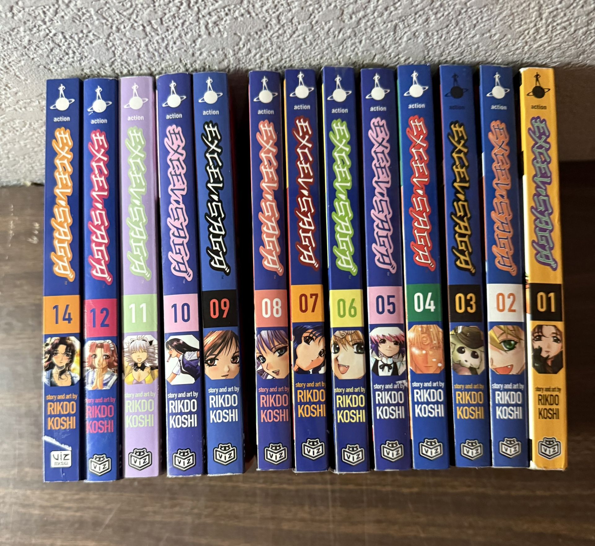 Excel Saga Manga Anime Books Lot of 13 English  1-12,4 Rikdo Koshi OOP Viz Media