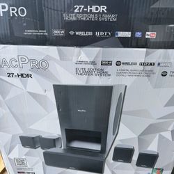 You have a MacPro 27-HDR Elite Edition 5.1 Smart Home Theater System (2000W)