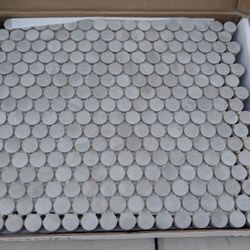 Festival Industria Matte Penny Mosaic Tile - 4 Boxes (Gray)