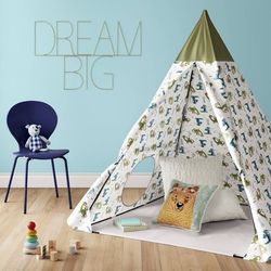Kids Teepee - Pillowfort - Dragons Green