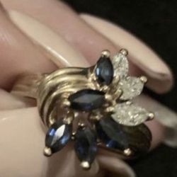 Diamond And Sapphire Ring