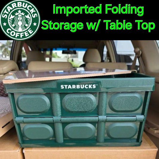 ☆Brand NEW ☆ IMPORTED ☆ Starbucks Folding Crate Storage Box ☆ (Stanley Cup Mug Tumbler)