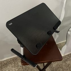 SAIJI Height & Angle Adjustable Laptop Stand for Bed, Lap Desk Bed Tray Table