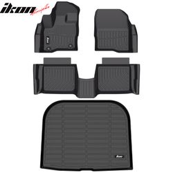 Fits 2010-2019 Ford Taurus Sedan 3D All Weather Floor Mats TPE Carpet + Trunk Mat