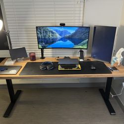 Custom Built Motorized Standing Desk 74in – ultimate workspace built to Elevate your productivity