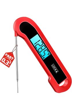 0.3 Sec Instant Read Meat Thermometer Digital for Cooking, ±0.5℉ Precision, Food Thermometer for Grilling, Air Fryer, Smoker, Candy, BBQ Essentials Ac