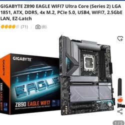 New Z890 Motherboard & Ultra 7 CPU Combo 