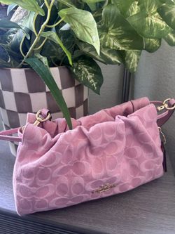 Pink denim Coach Faye