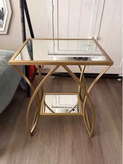 Gold side table