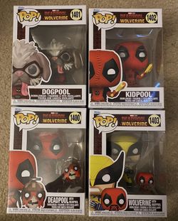 Funko Pop! Vinyl: Marvel - Deadpool and Wolverine #1400 collection ALL 4