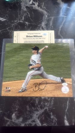 Giants Brian Wilson Signed 8x10 Photo 