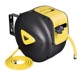 Retractable Air Hose Reel 65ft Auto Rewind Wall Mount 3/8in - Outdoor Tools