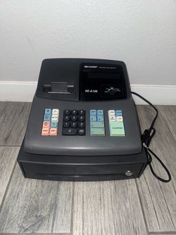 Sharp XE-A106 Electronic Cash Register with Locking Cash Drawer – Tested & Works Great!
