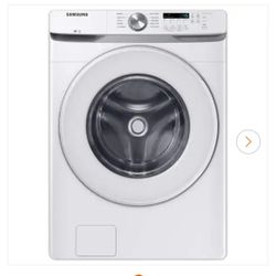 Samsung Washer & Dryer: 4.2CuFt Front Load Washer and 7.5CuFt GAS Dryer with Smart Care in White 