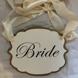 Bride And Groom Hanging Signs