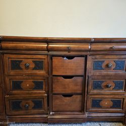 Ashley Solid Wood Dresser and Matching Footboard, $180