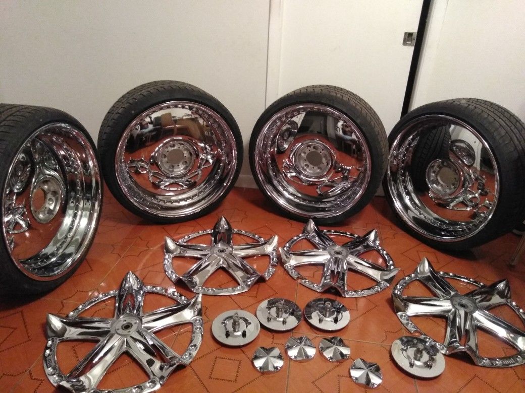 22 inch rims and New tires DUB Shaolin Floaters