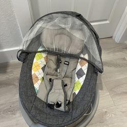 Electric Baby Swing, Infant Swing Rocker with Remote Control, 5 Sway Speeds, Bluetooth Music