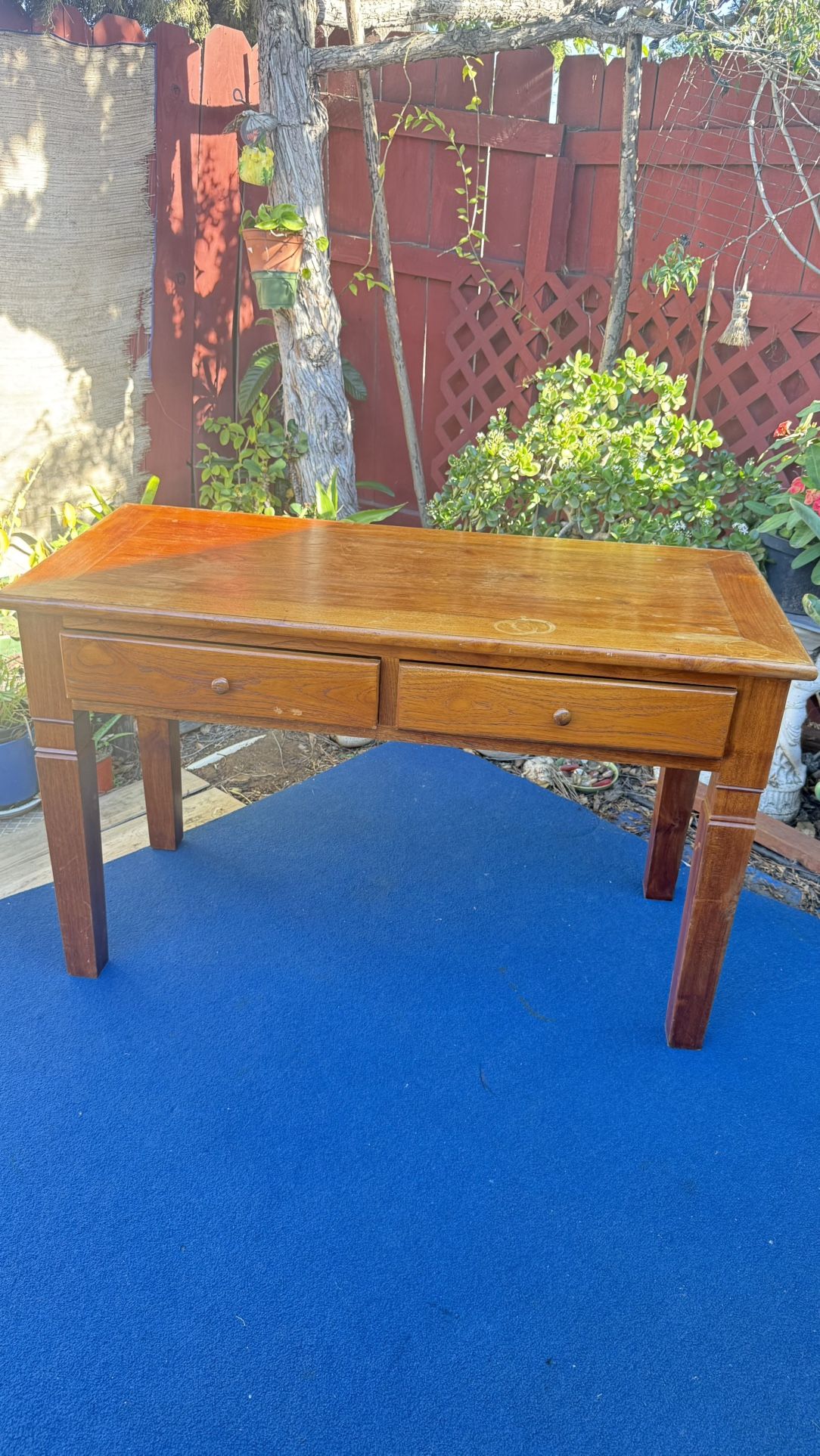 Wood Console Table With Two Drawer 32in Height
