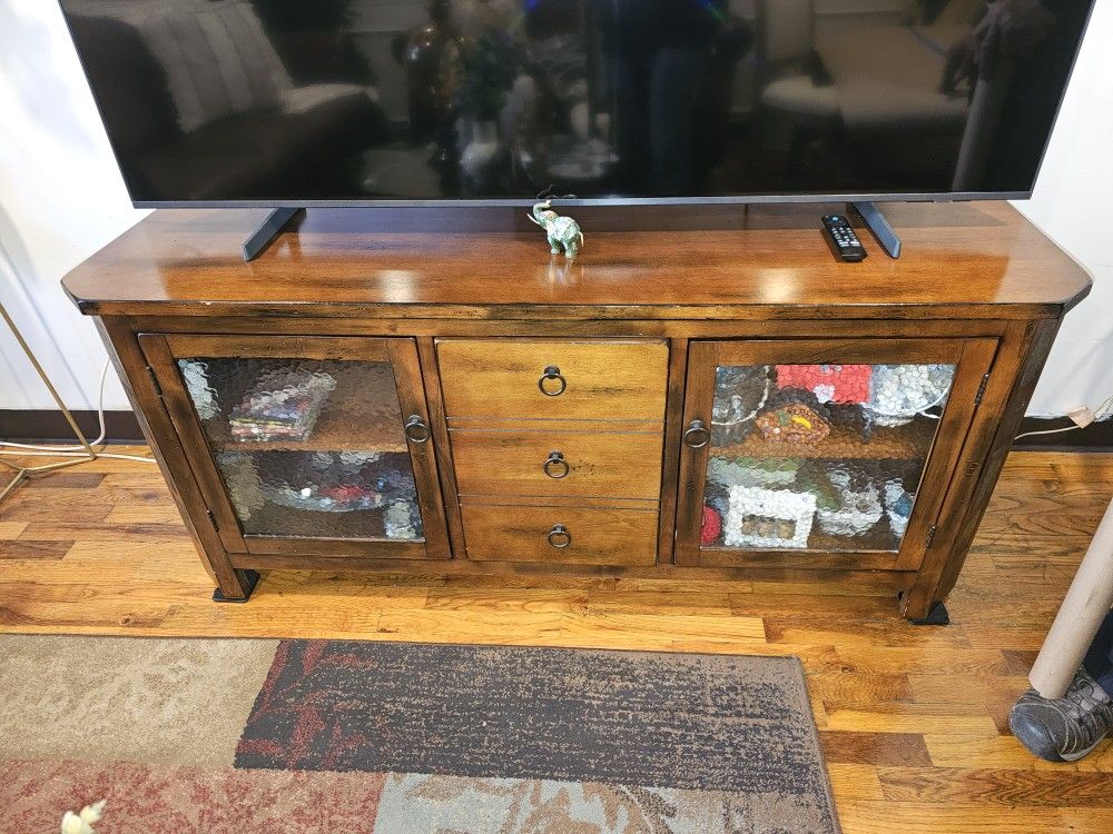 T v stand solid wood With drawers