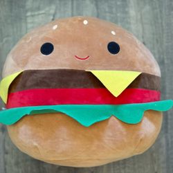 Carl the Squishmallow Hamburger Plushie 16 inches