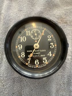 NAVY BOAT CLOCK - Seth Thomas - Beautiful