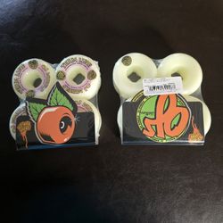 53mm Team Line Original White Purple/Yellow Hardline 99a OJ Skateboard Wheels