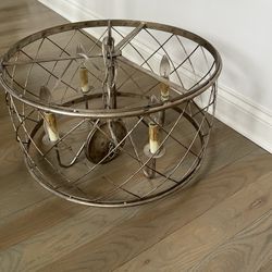 Brushed nickel 4 bulb light fixture