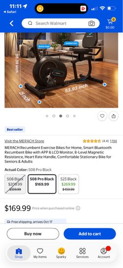 Merach recumbent exercise bike